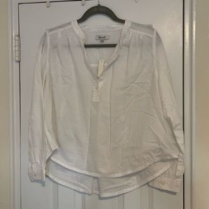 Long-sleeved white blouse Madewell